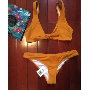 Cupshe Art Treasure Solid Bikini